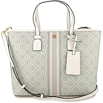 美品　Tory Burch 白　レザー ミニトートバッグ Tory Burch ミニトートバッグ ホワイト/ブルー